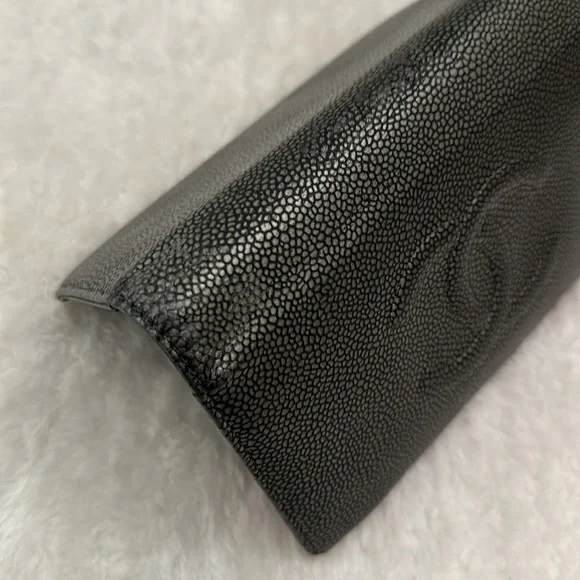 CHANEL Textured Black Crossbody Bag with Silver Chain - Picture 13 of 14